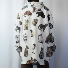 画像3: 80〜90's MICHIGAN RAG CO. USA製 "CAT" 猫柄スウェットパーカー S/M (3)