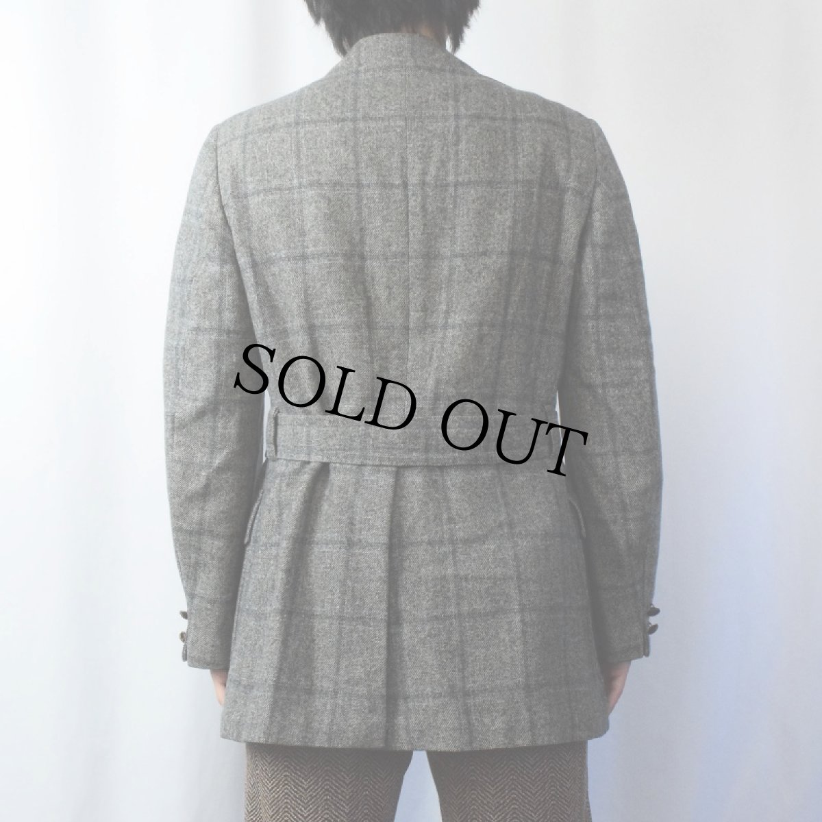 画像3: 60〜70's UNIUNERSITY SEAG チェック柄 ウールノーフォークジャケット (3)