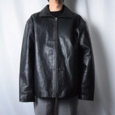 画像2: GAP キルティングライナー レザージャケット BLACK XXL (2)