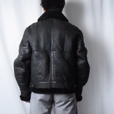 画像3: 民間品 B-3 TYPE ムートンフライトジャケット BLACK L (3)