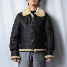 画像2: [お客様お支払い処理中]民間品 B-3 TYPE ムートンフライトジャケット BROWN XL (2)