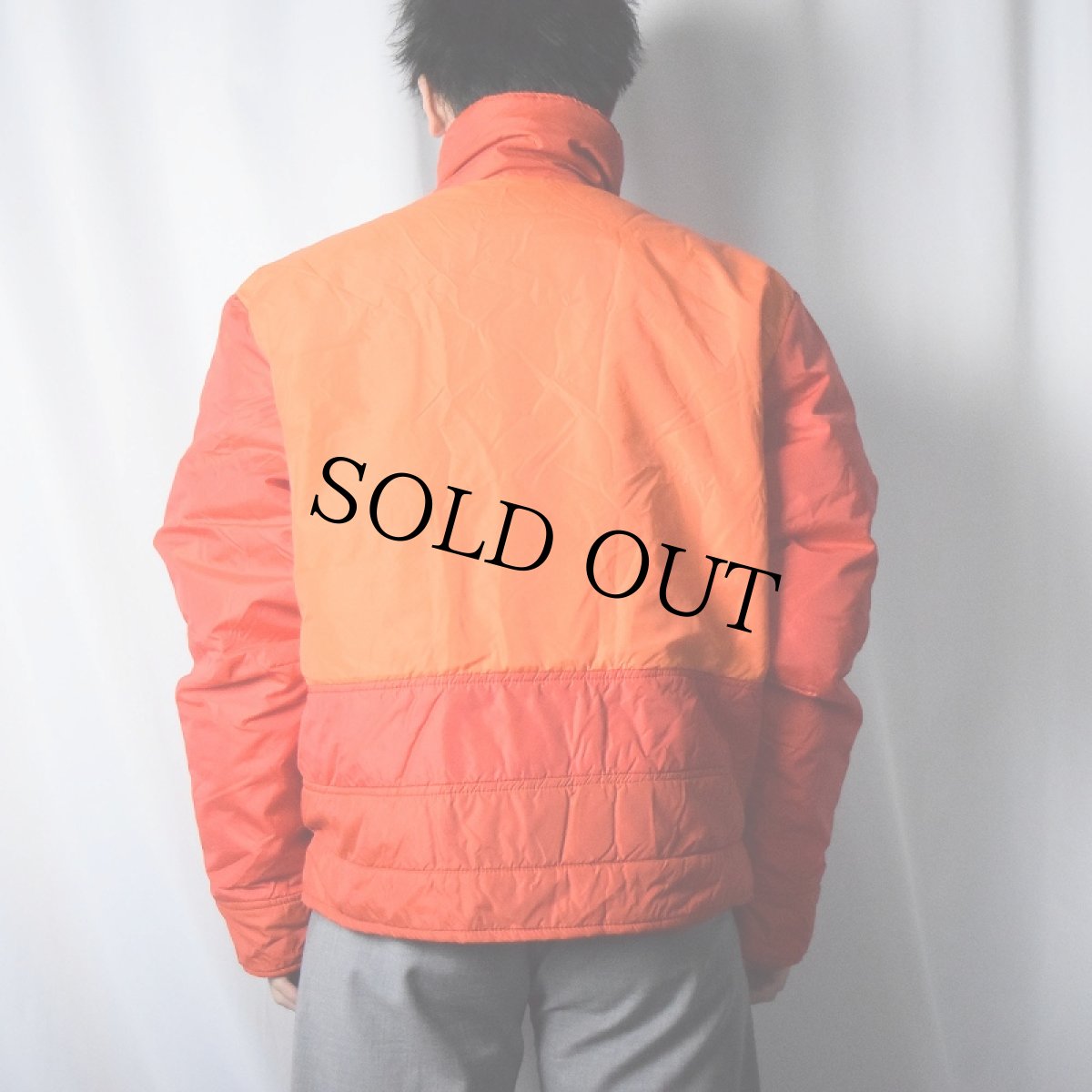 画像3: 80's GERRY USA製 ロゴ刺繍 ナイロンダウンジャケット L (3)