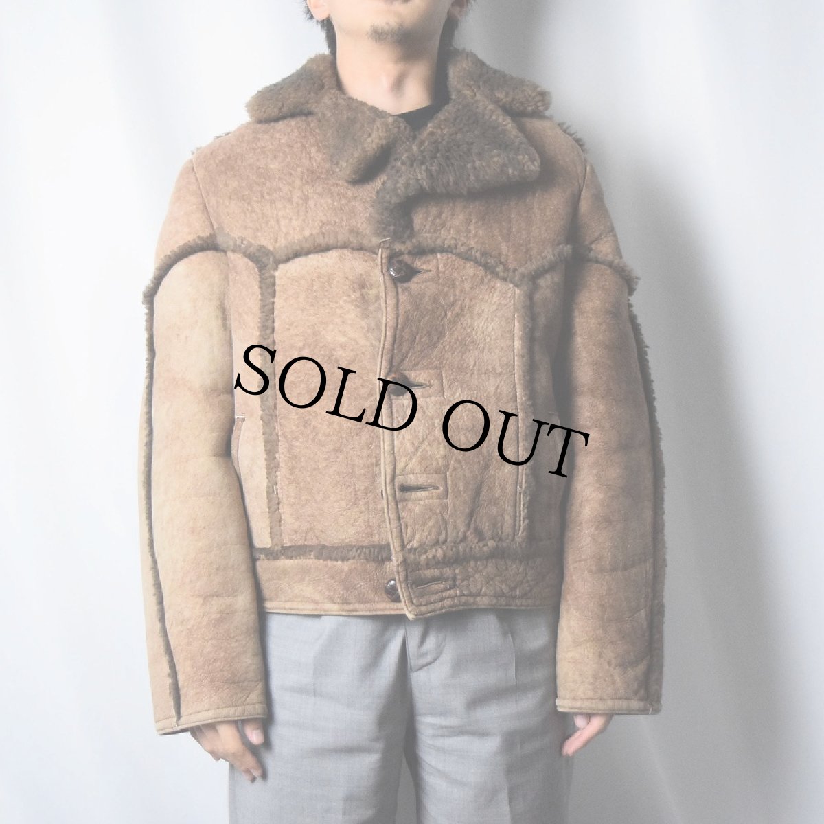 画像2: 70's Andrey Collection USA製 ムートンコート SIZE42 (2)