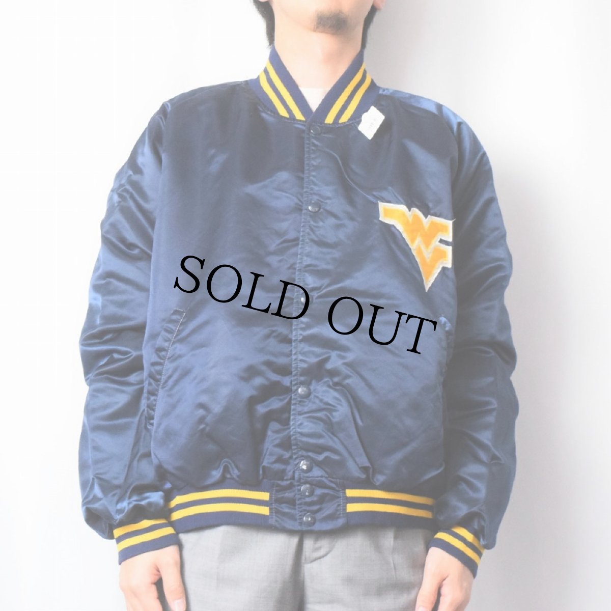 画像3: "WEST VIRGINIA" ワッペン付き ナイロンスタジャン NAVY (3)