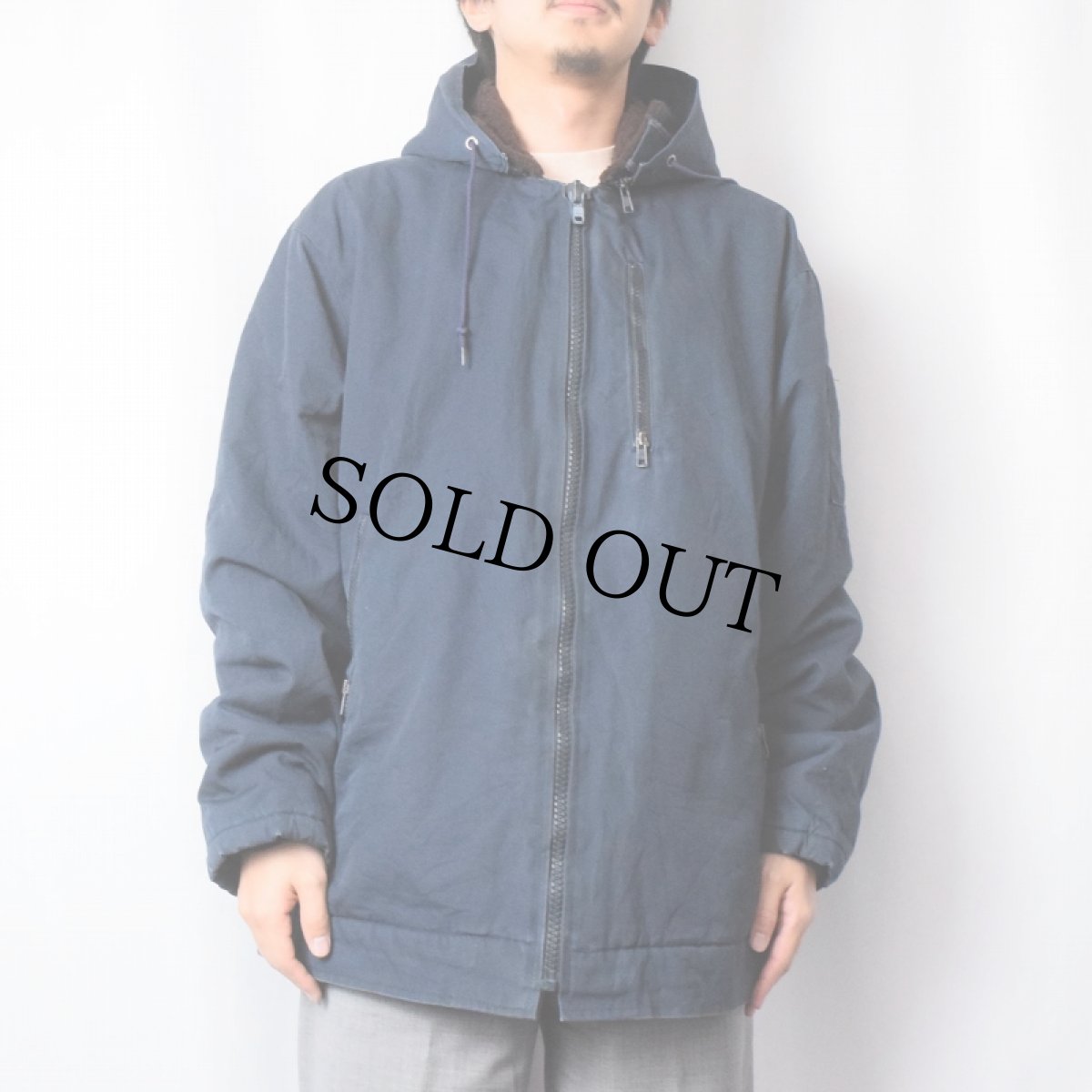 画像2: 90's COULANGE MAYENNE N-1 TYPE デッキジャケット NAVY (2)