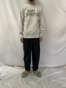 画像3: 90's REVERSE WEAVE TYPE USA製 "SAINT BONAVENTURE" バックプリントスウェット XL (3)