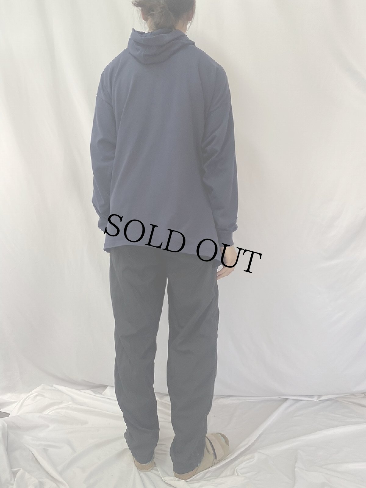 画像4: 90's Champion USA製 "NOTRE DAME IRISH" ロゴプリントスウェットフーディー NAVY XL (4)