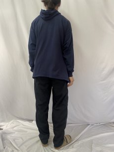 画像4: 90's Champion USA製 "NOTRE DAME IRISH" ロゴプリントスウェットフーディー NAVY XL (4)