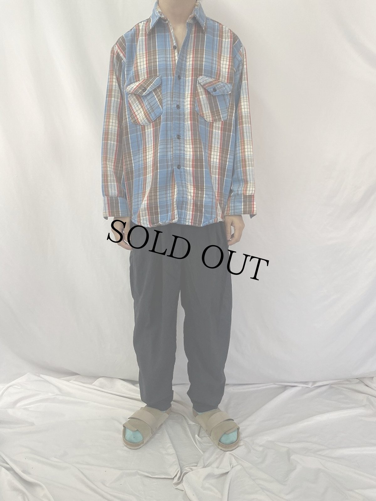 画像2: 80's BIG MAC JCPenney USA製 チェック柄 ヘビーネルシャツ XL (2)