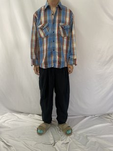 画像2: 80's BIG MAC JCPenney USA製 チェック柄 ヘビーネルシャツ XL (2)
