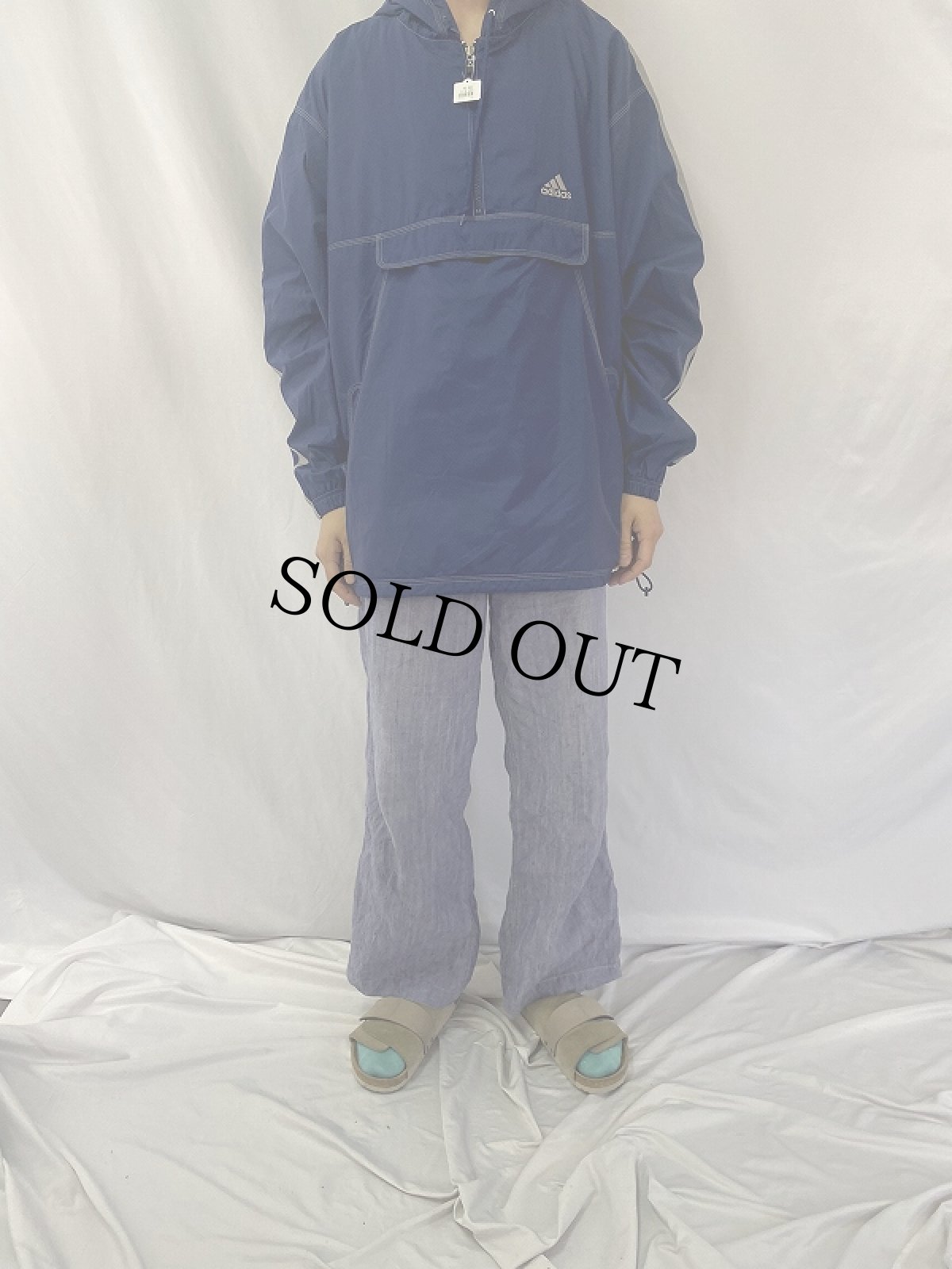 画像2: adidas ナイロンアノラックパーカー 2XL (2)
