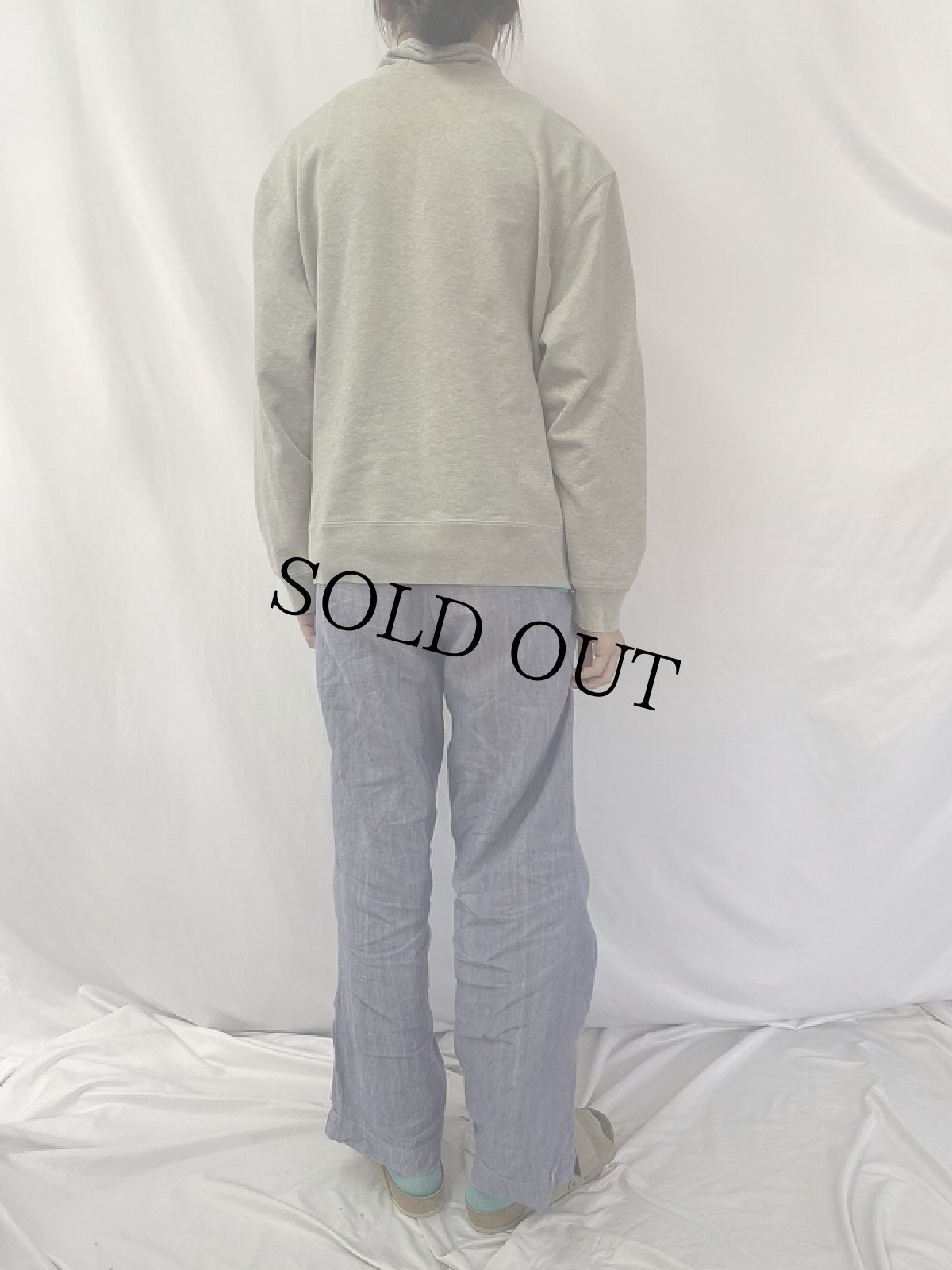 画像4: 90's〜 POLO Ralph Lauren ロゴパッチ付き ハーフジップスウェット XL (4)