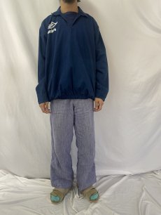 画像2: 90's UMBRO スキッパーシャツ NAVY XL (2)