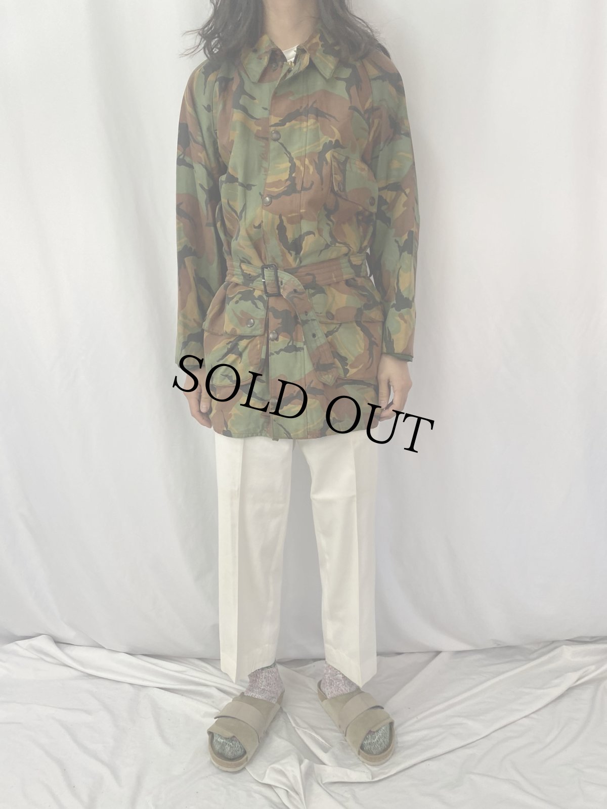 画像2: 80's  British Army ENGLAND製 "Baubour SOLWAY ZIPPER" DPMカモ柄 オイルドジャケット 1st (2)