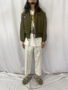 画像2: 40's US.ARMY AIR FORCE B-15 フライトジャケット SIZE40 (2)