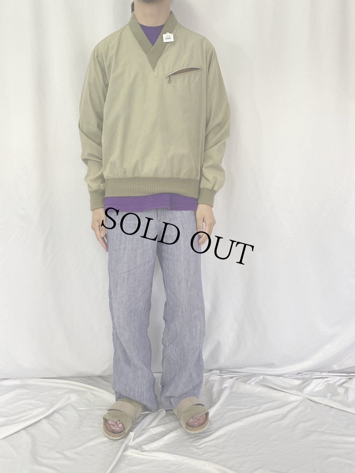 画像2: 70's Vネックプルオーバージャケット (2)