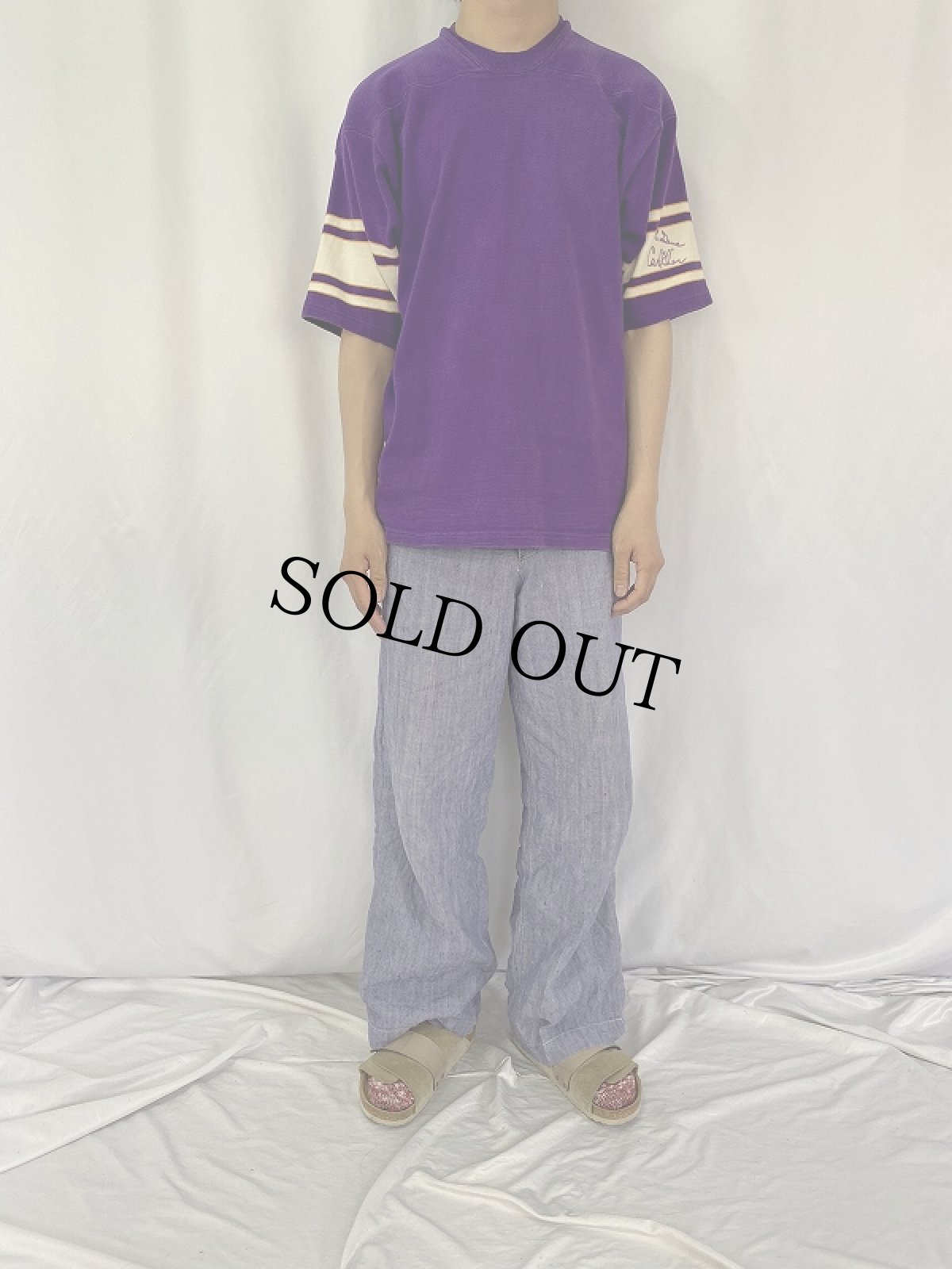 画像2: 90's ヘビーウェイト フットボールTシャツ (2)