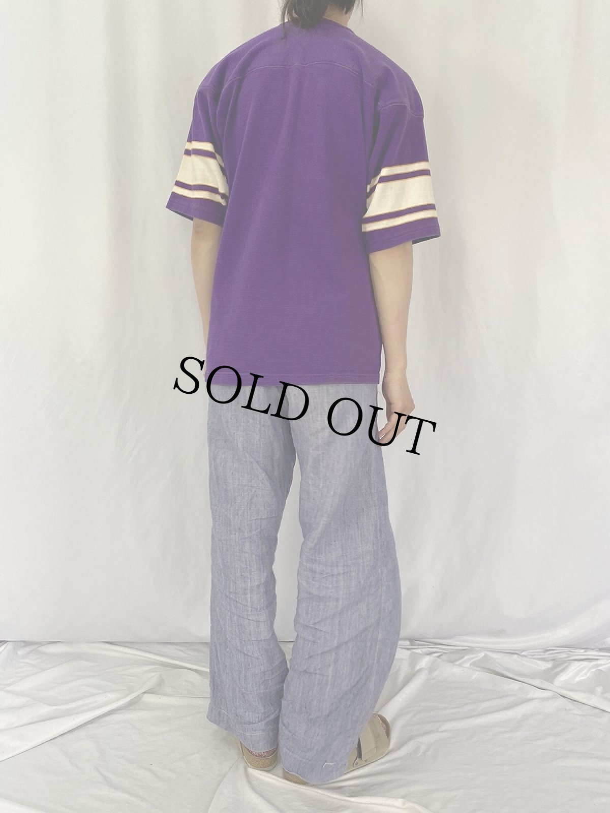 画像4: 90's ヘビーウェイト フットボールTシャツ (4)