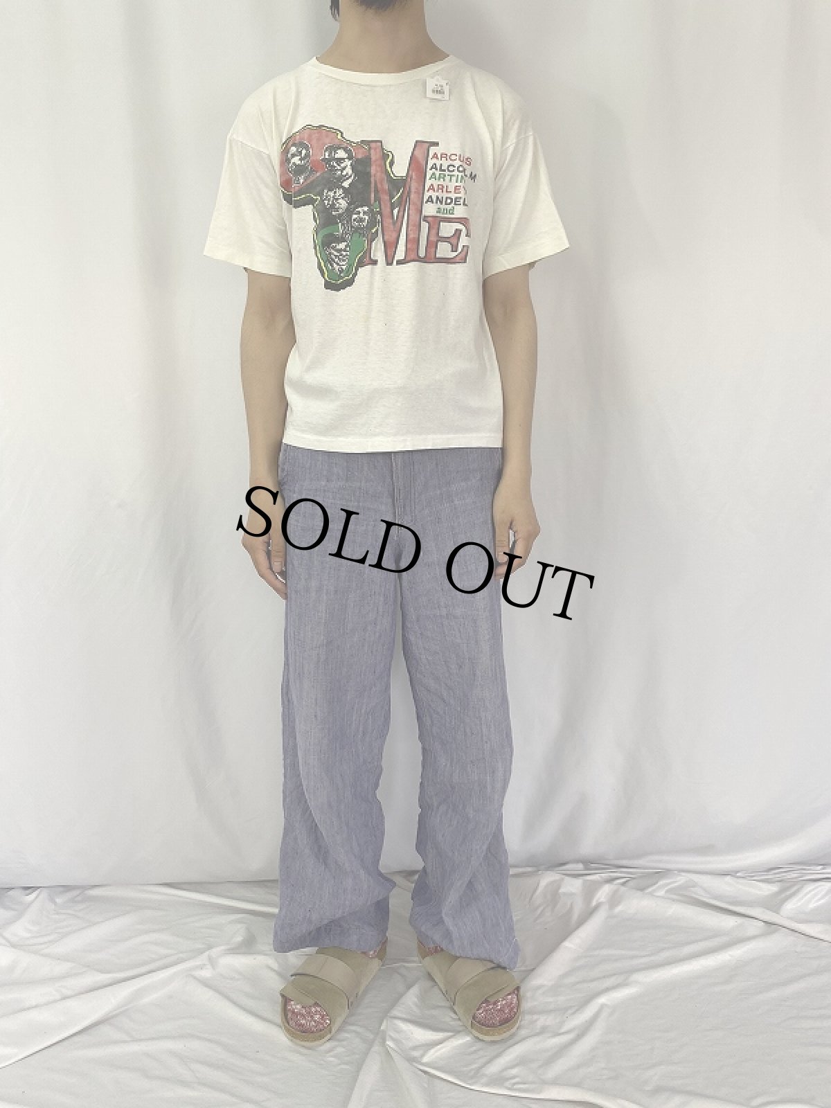 画像2: 80〜90's "MALCOLM, MARTIN, MANDELA and me" プリントTシャツ (2)