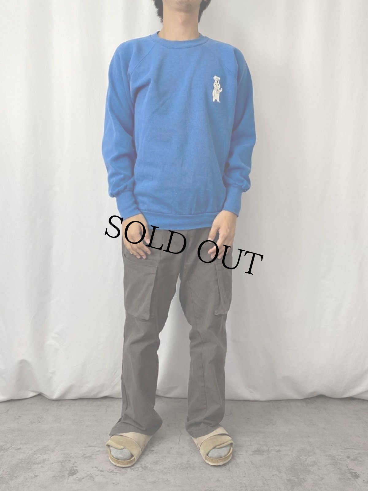 画像2: 80〜90's USA製 "Doughboy" 製粉メーカーキャラクタープリントスウェット XL (2)