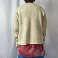 画像3: 60's milwaukee knit ウール×モヘア ジップアップニットカーディガン M (3)