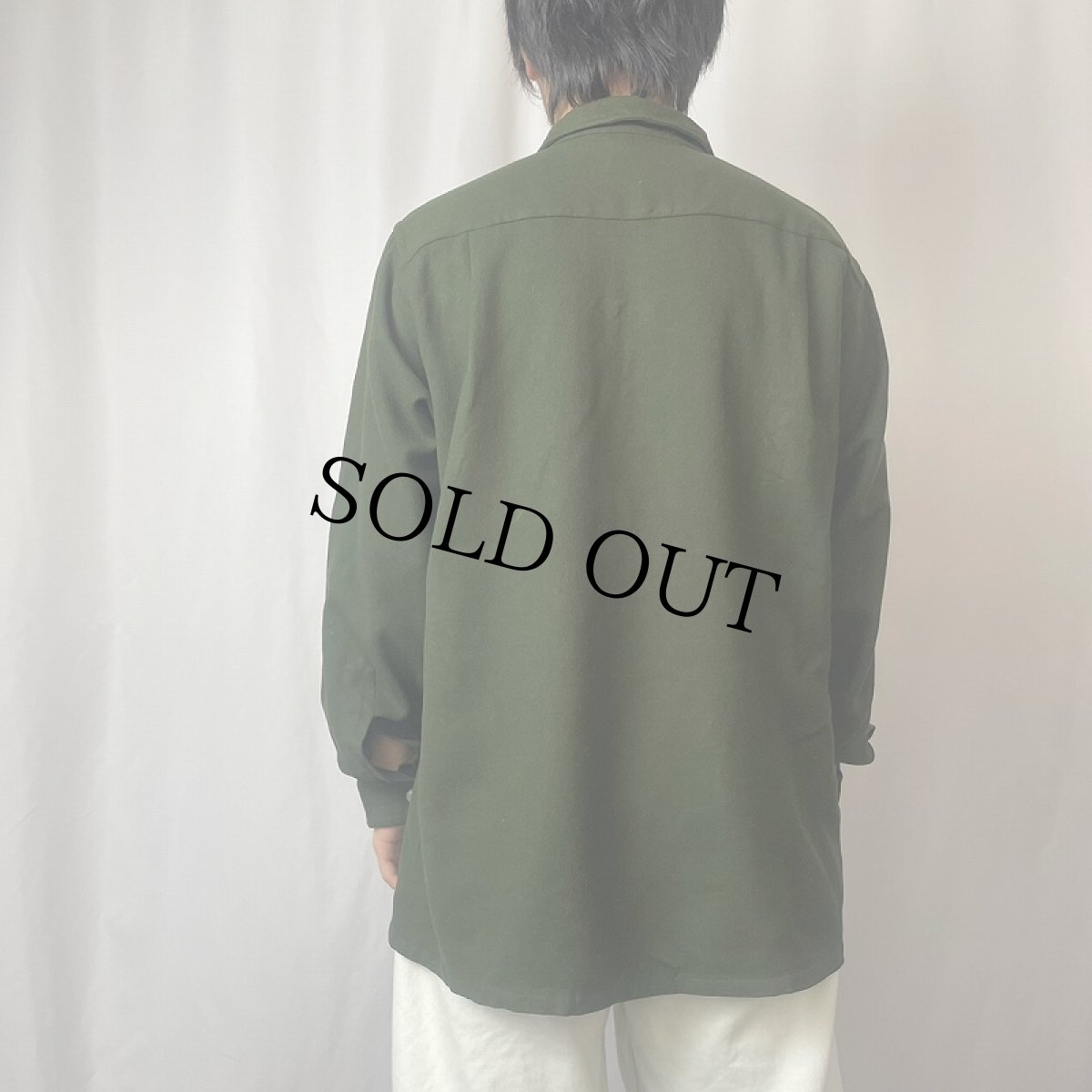 画像3: 60〜70's PURITAN USA製 "AQUA WOOL" ウールシャツ L (3)