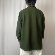 画像3: 60〜70's PURITAN USA製 "AQUA WOOL" ウールシャツ L (3)