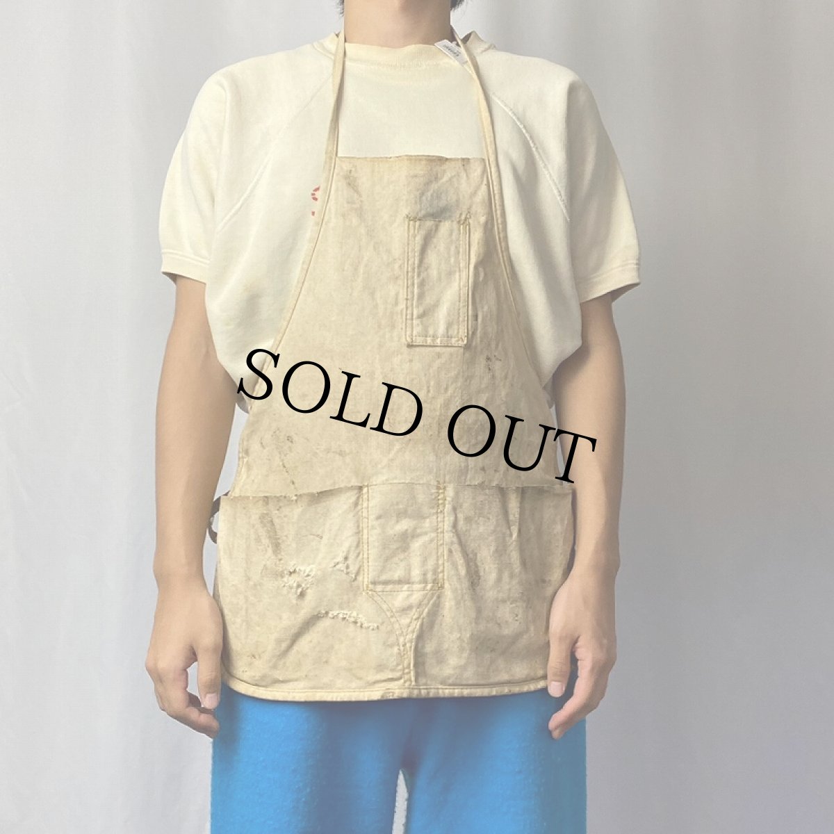 画像2: VINTAGE コットンキャンバスエプロン (2)