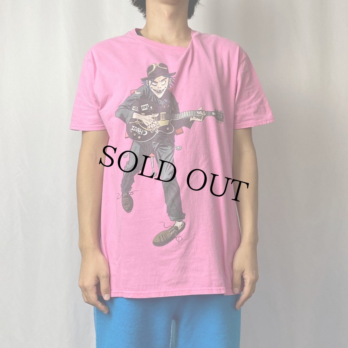 画像2: 2000's GORILLAZ ロックバンドTシャツ L (2)