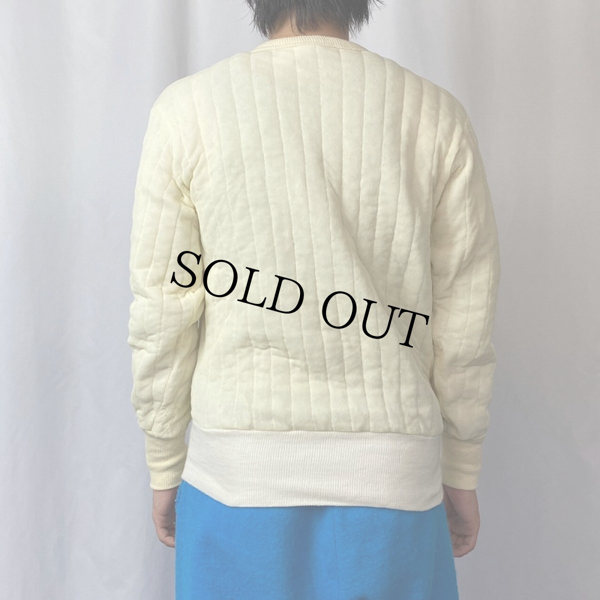 画像3: 70's Hollofil 808 USA製 キルティングスウェット L (3)