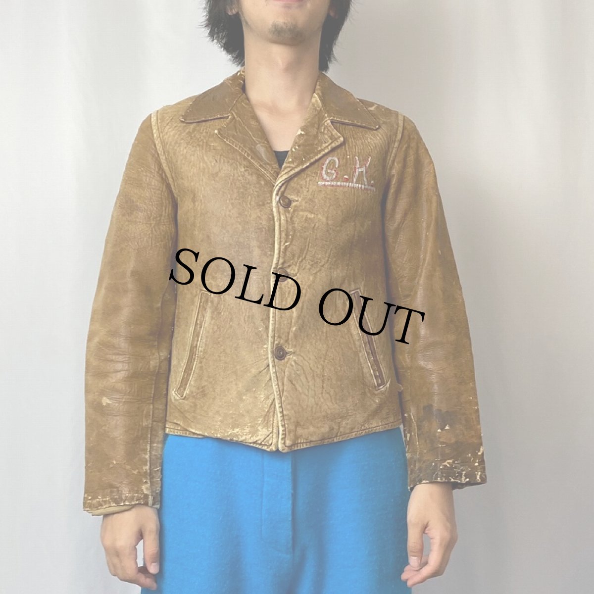 画像2: 40's Shanhouse ペイントコサックジャケット (2)