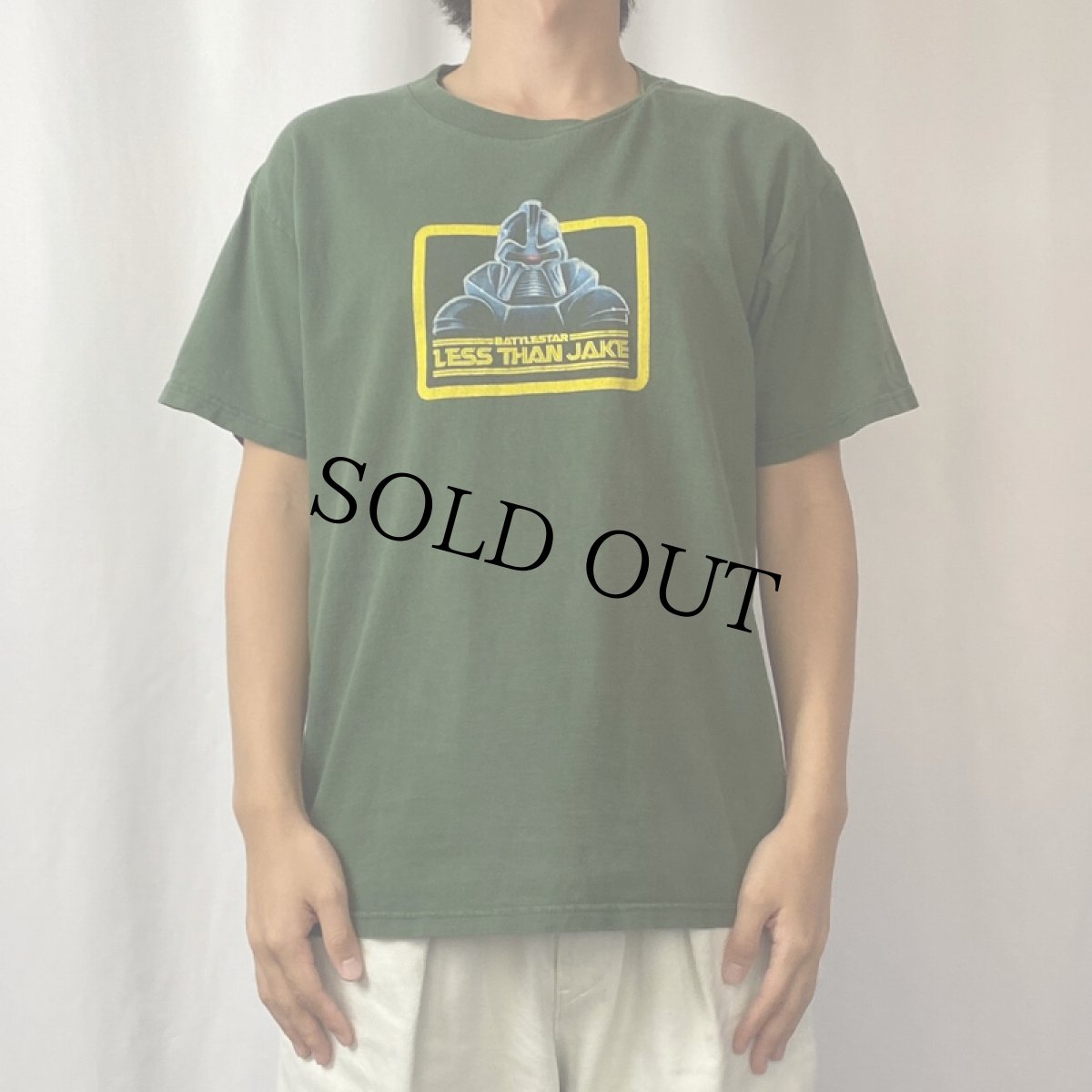 画像2: 90〜2000's Less Than Jake "BATTLESTAR" スカコア・バンドTシャツ L (2)