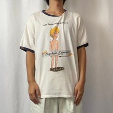 画像2: 2000's Napoleon Dynamite "Even Sexier When Animated" コメディアニメプリントリンガーTシャツ L (2)