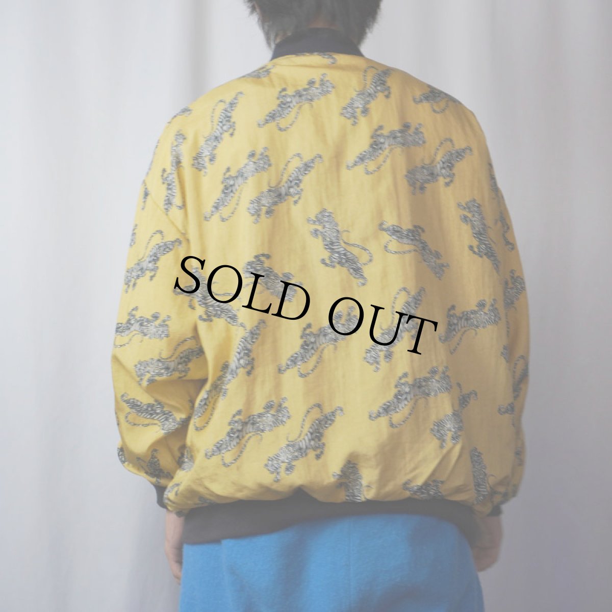 画像3: 90's〜 ADOLFO SPORT 虎柄 ナイロンジップジャケット L (3)