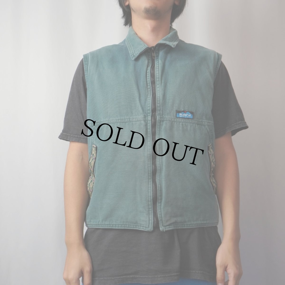 画像2: KAVU USA製 コットンダックベスト S (2)