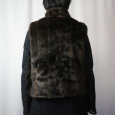 画像6: 【SALE】 Giacca リバーシブル フェイクファーベスト BROWN L (6)