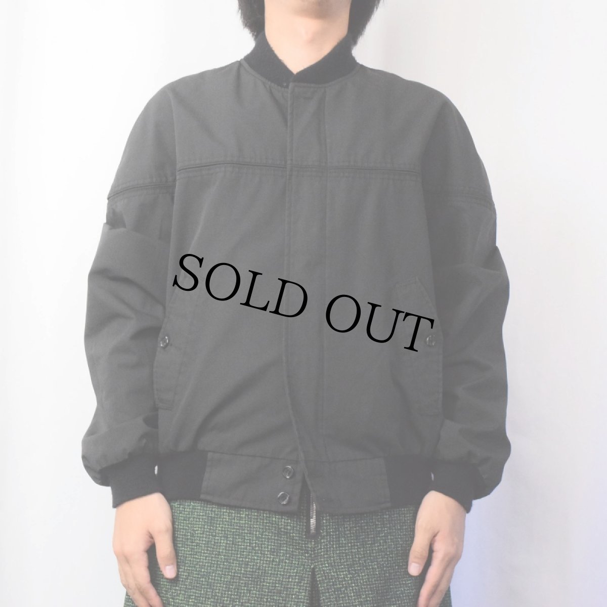 画像2: 80's HILL & ARCHER コットン×ポリエステル 裏地トランペット柄ダービージャケット L (2)