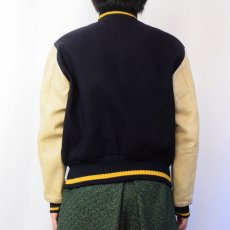 画像3: 70〜80's Allion AWARD Jacket レザー×メルトンウールスタジャン NAVY (3)