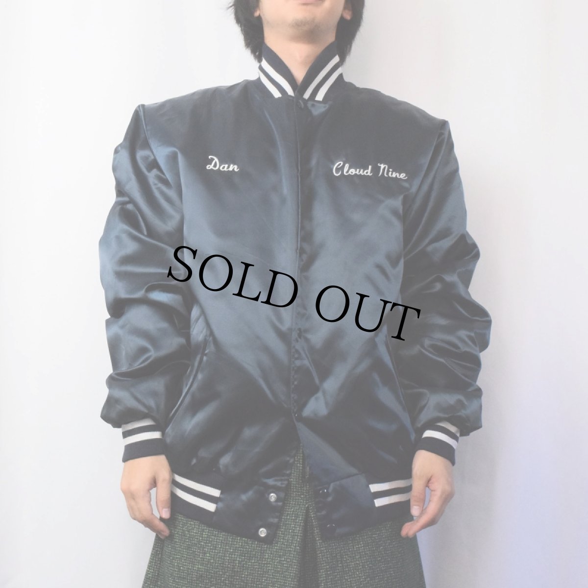 画像3: 【SALE】 90's Rennoc USA製 "Dan Cloud Nine" 馬刺繍 中綿ナイロンスタジャン NAVY XXL (3)