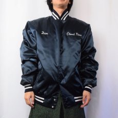 画像3: 90's Rennoc USA製 "Dan Cloud Nine" 馬刺繍 中綿ナイロンスタジャン NAVY XXL (3)