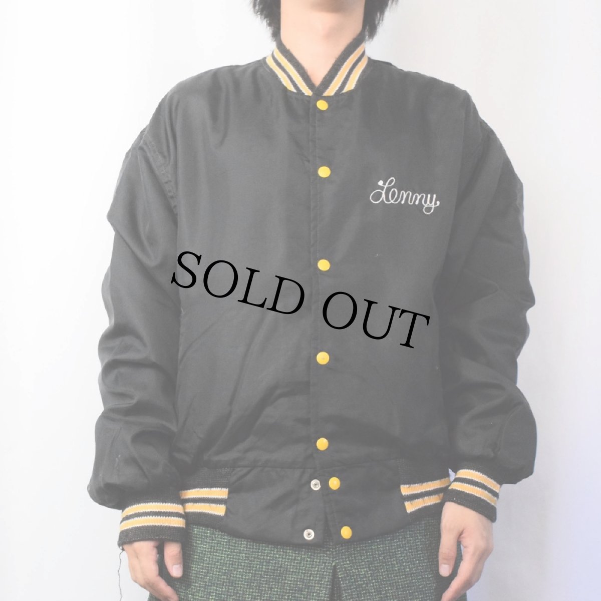 画像3: 70's WEST WIND "Lenny's Meats" 中綿ナイロンスタジャン BLACK XL (3)