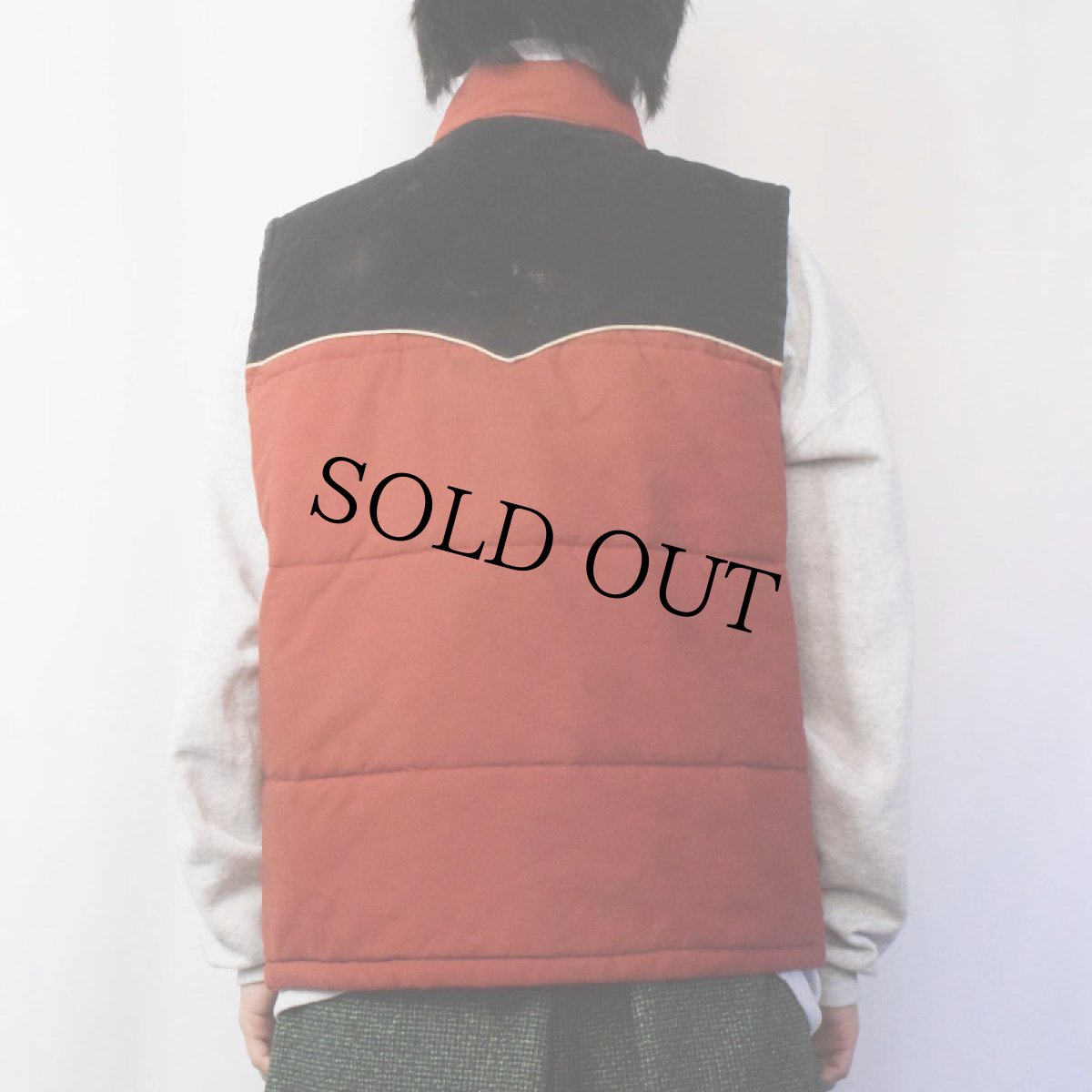 画像3: 70's Swingster USA製 "AgriGold" パッチ付き ウエスタン中綿ナイロンベスト L (3)