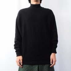 画像2: N Peal Scotland製 モックネック カシミアニットセーター BLACK SIZE44 (2)