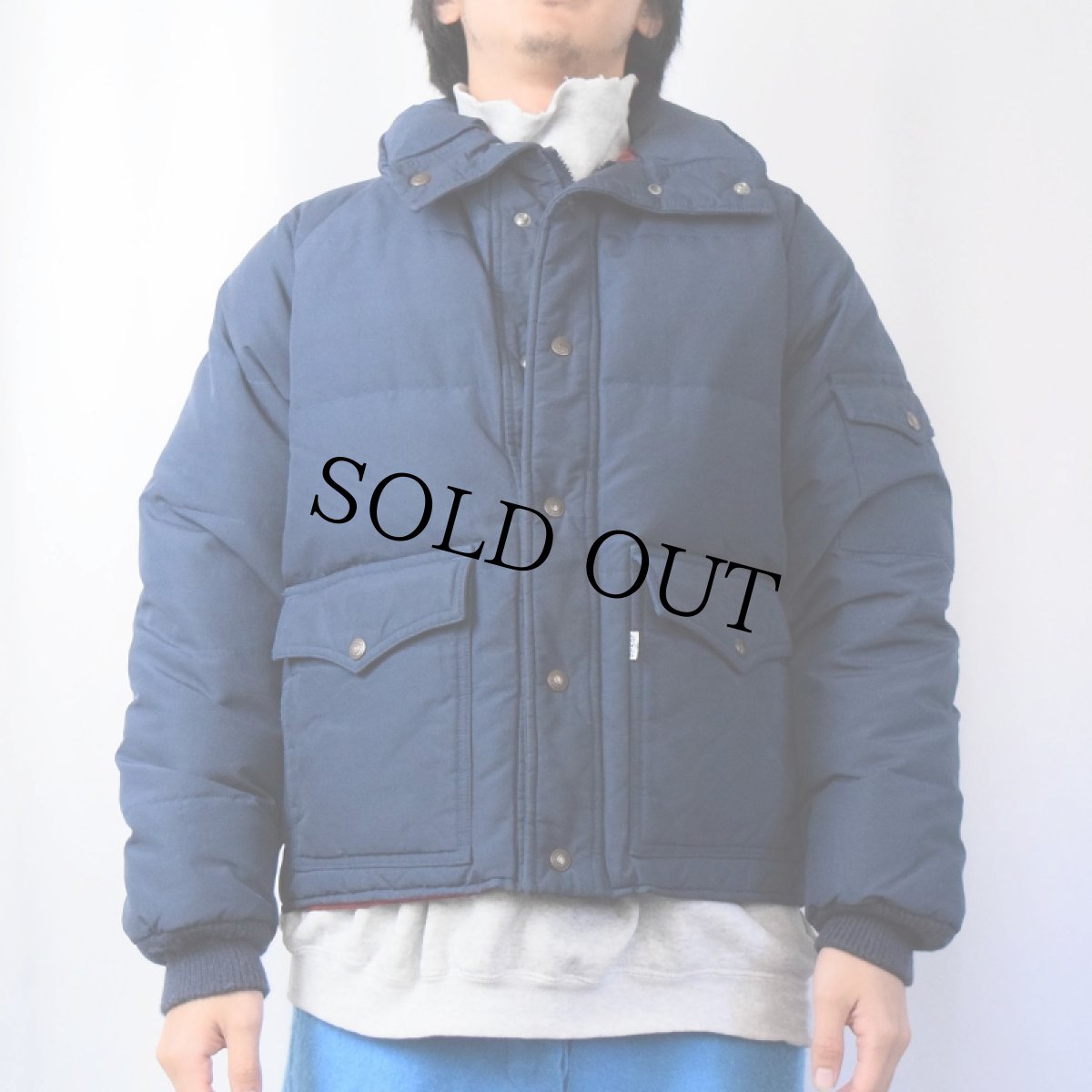 画像2: 70〜80's Levi's USA製 ダウンジャケット NAVY L (2)