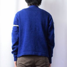 画像3: 50〜60's LASLEY KNITTING CO. ウールレタードニットカーディガン (3)