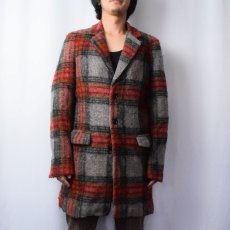 画像2: 【SALE】 SCOTCH & SODA ITALY製 チェック柄 ウール×ポリエステル チェスターコート L (2)
