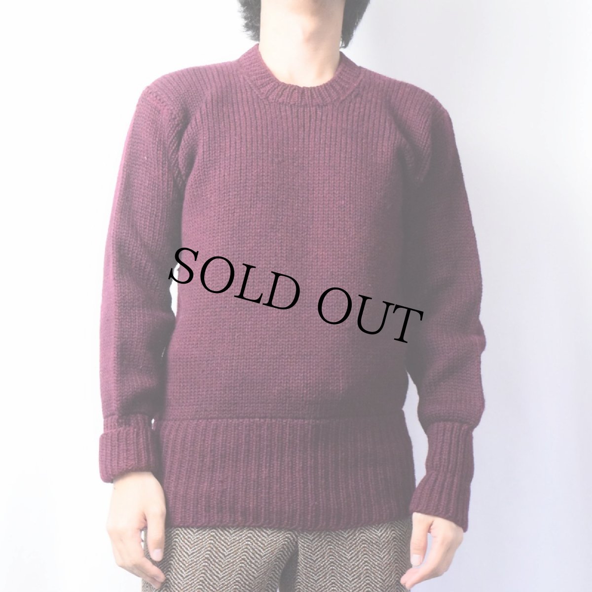 画像2: 50's ウールニットセーター (2)