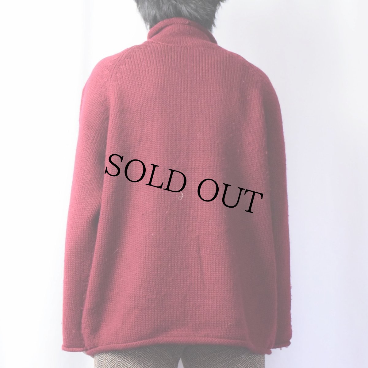 画像3: 90〜2000's J.CREW ロールネック ウールニットセーター XL (3)