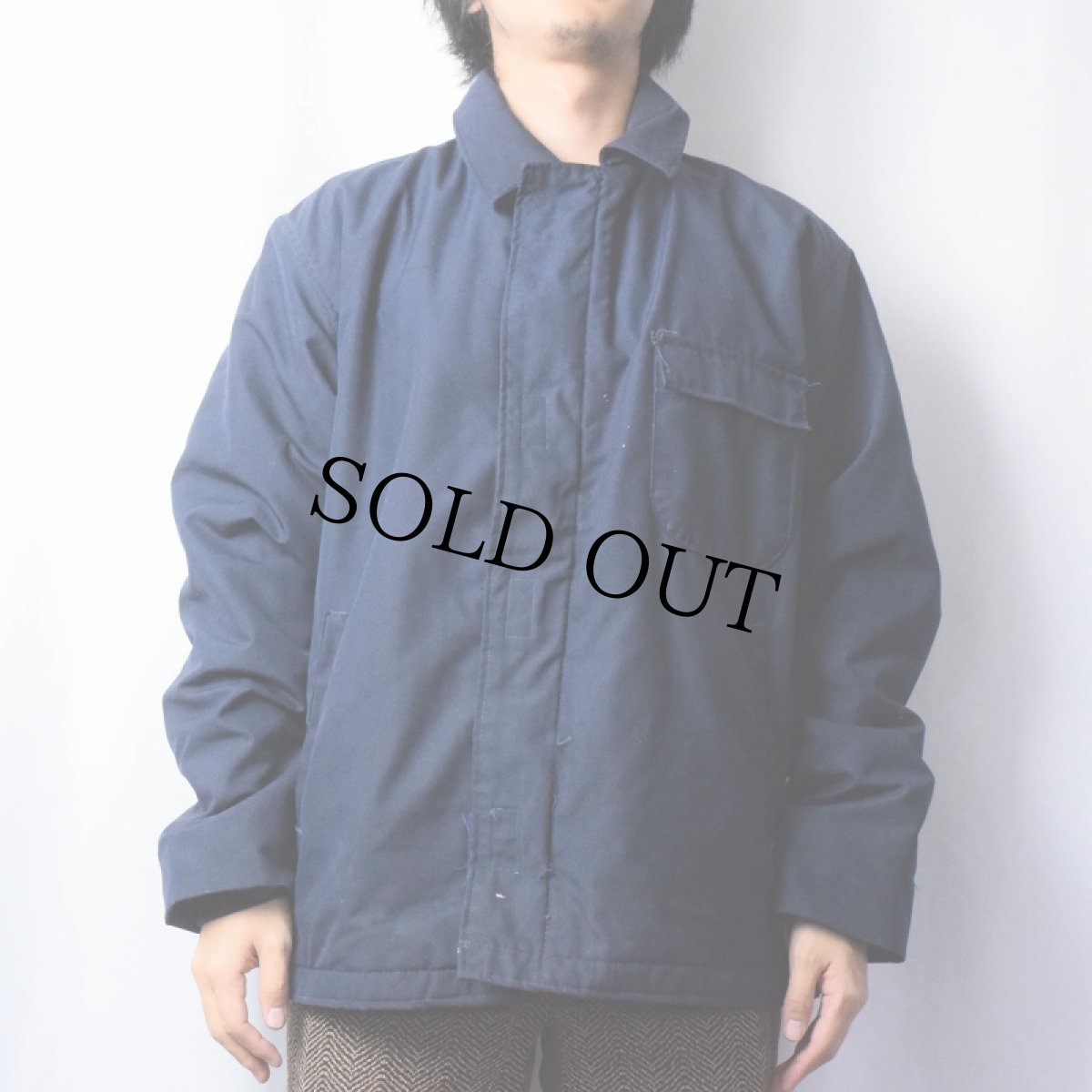 画像2: 90's U.S.NAVY "A-2 アラミド" ノーメックス デッキジャケット NAVY LARGE (2)