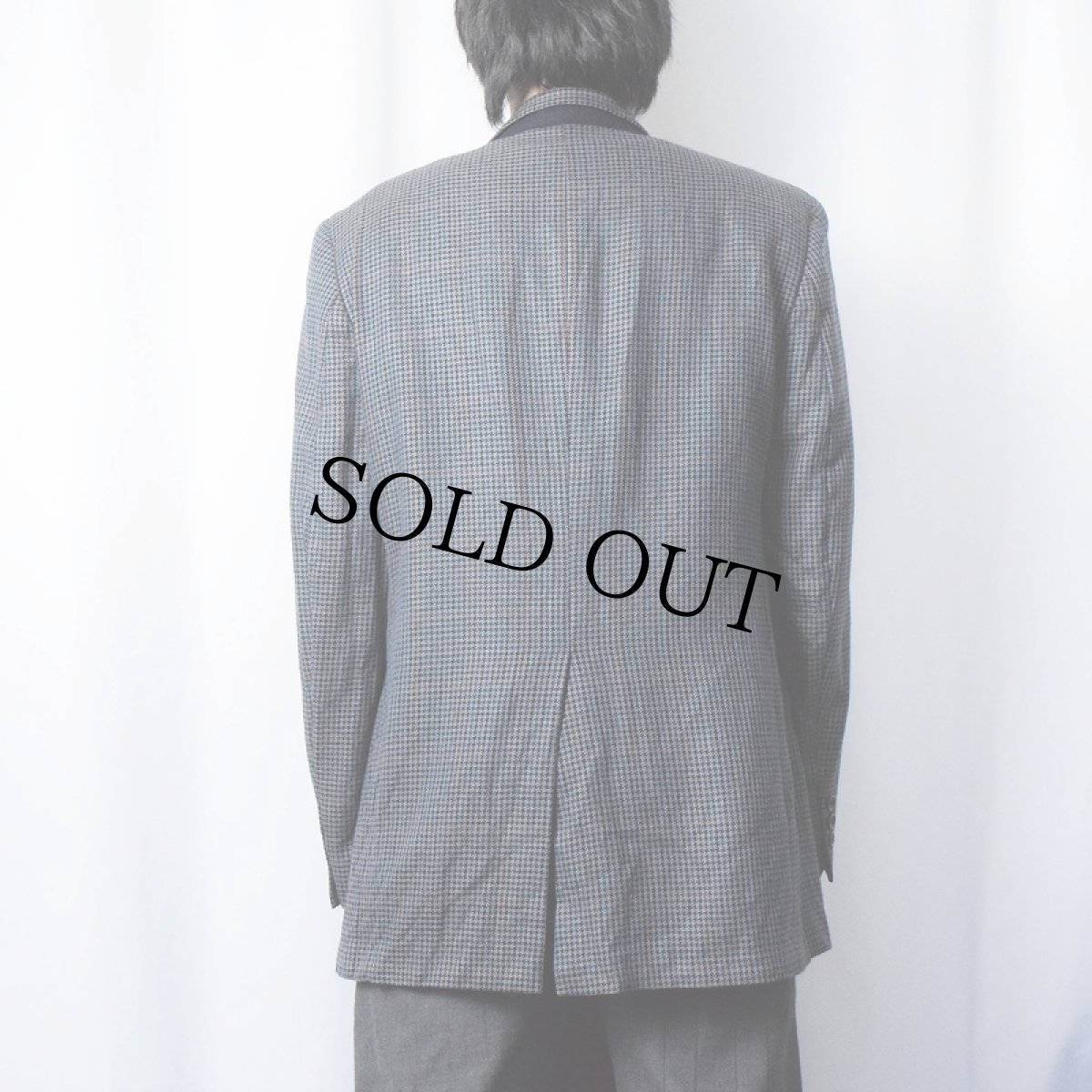 画像3: 80〜90's Burberrys' USA製 千鳥格子柄 テーラードジャケット (3)